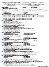 Đề kiểm tra học kỳ 2 môn Công nghệ Lớp 11 (Mã đề thi 404) - Năm học 2018-2019 - Trường THPT Trần Quang Diệu